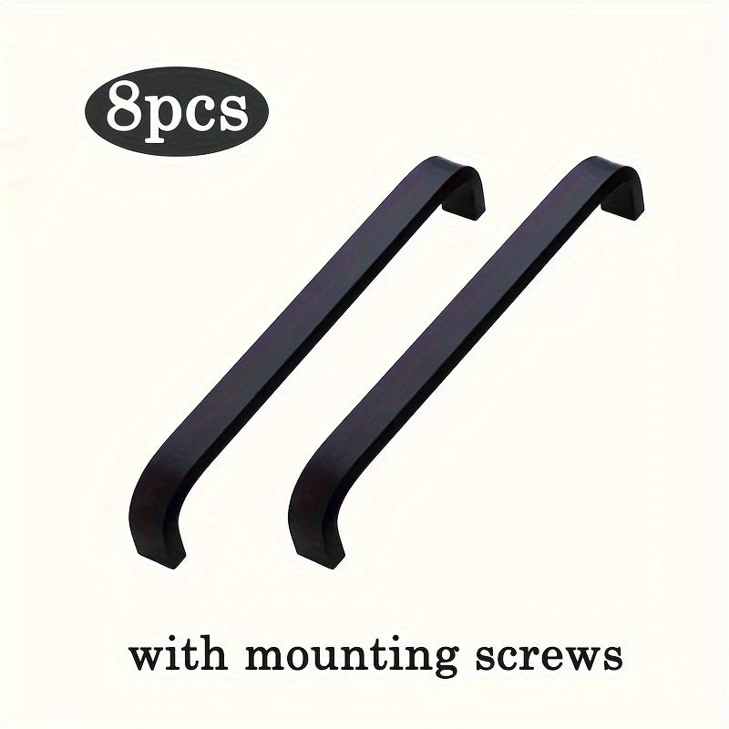 8 шт. Ручки для шкафов Ручки для ящиков, алюминиевые ручки для кухонных шкафов, современная фурнитура для кухонных и ванных комнат Шкаф с крепежными винтами