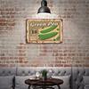 1 Pack Retro Metal Wall Sign Art, Worn Nostalgic Finish, Strong Plate Décor for Bar Café Kitchen Restaurant or Living Room Interiors