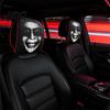 Моющаяся накидка на подголовник Лицо призрака Автомобильные чехлы Страшное сиденье Игривые аксессуары Защитный универсальный эластичный аксессуар для большинства автомобилей Мультяшный