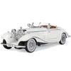 1/24 Benz 500K Vintage Alloy Diecast Car Model Toy Simulation with Sound Light Pull Back Vehicle Models for Boys Birthday Collections