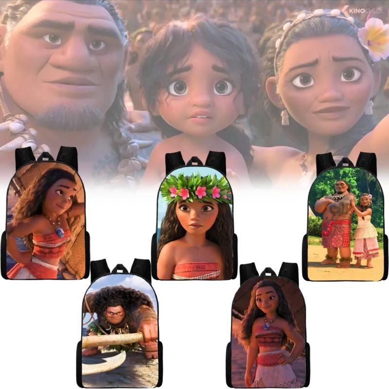 Школьный рюкзак в тематике Моаны и океана из водонепроницаемой ткани Оксфорд для учеников начальной школы