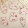 Embroidery Label Clothing Accessories Cute Cartoon Animal Fleece Rabbit Self-adhesive Patch Cloth Sticker