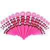 50Pcs Acrylic Ear Gauge Kit 14G-00G Ear Taper Ear Dilation Ear Stretching Kit  Unisex