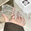 Retro Anti Blue Light Computer Glasses Women Men Oversized Frame Fashionable Flat Lens Eyeglasses Classic Spectacles Ouclos