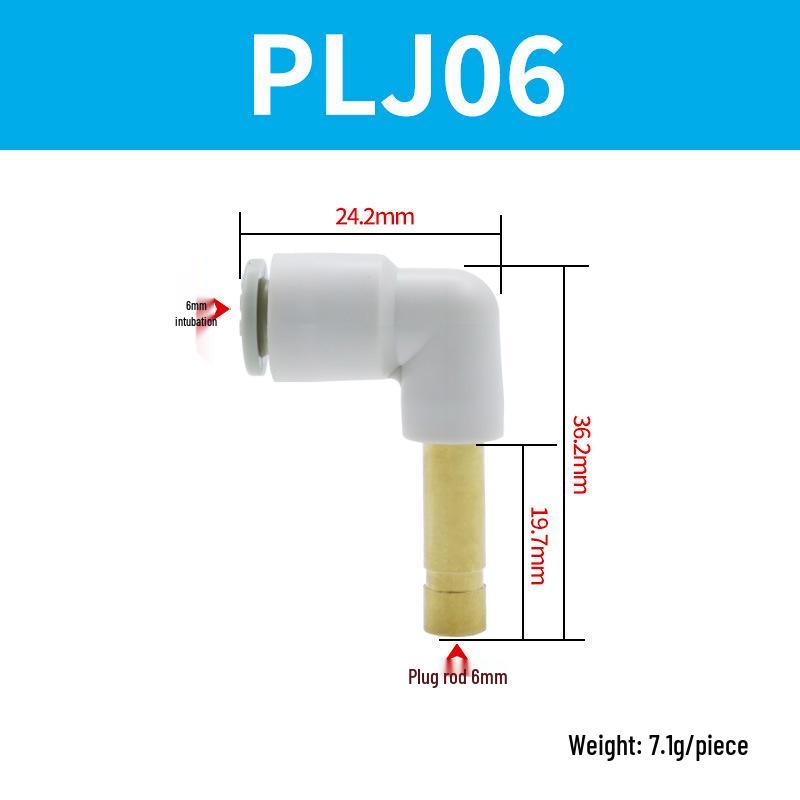 Elbow Pipe Plug Reducer Bush PGJ6-4 8-6 12-6 16-10 Blue-Black-White Male-Female