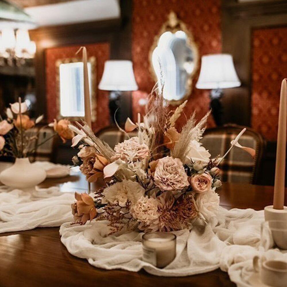 Party Wedding Party Semi-Sheer Gauze Table Runner Xmas Decor Cheese Cloth Table Setting Table Cloth