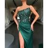 Women's Dress Sequins Fairy Long Sleeveless Fashion One-piece Temperament Mid-length Evening Gowns