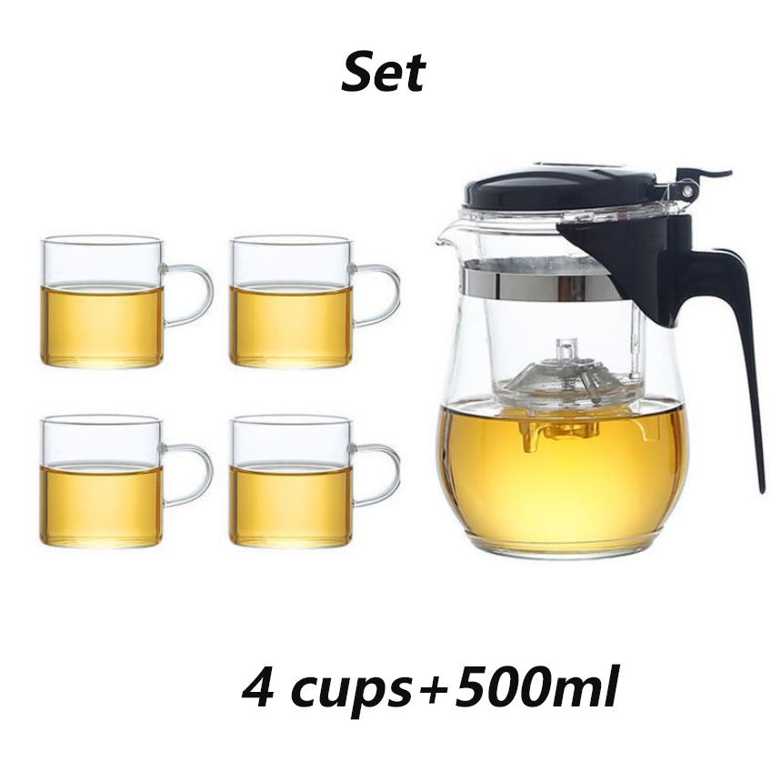 Стеклянный чайник со съемным заварочным устройством, чайник для листового чая