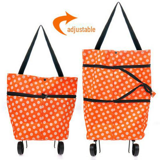 Складная тележка для покупок с переносным механизмом и трансформируемой подвесной сумкой