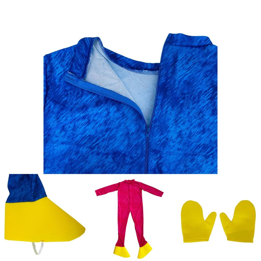 Детский костюм для косплея Huggy Wuggy Poppy Playtime Боди Комбинезон Маска Перчатки Для Унисекс