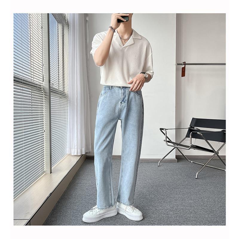 Мужская свободная рубашка из махровой ткани