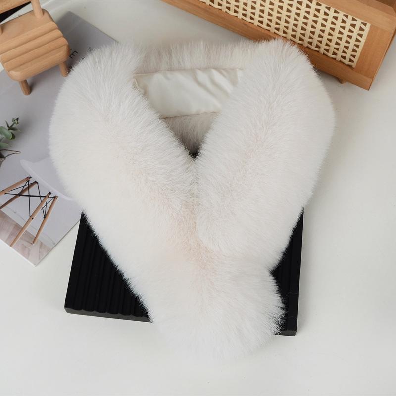 1PC Versatile Shawl Fashionable Multicolor Magnetic Suction Warm Scarf Gift Imitation Fox Fur Collar Plush