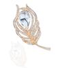 Diamond Peacock Feather Brooch Women'S High-End Crystal Fashion Clothing Accessories Brooch Pin, Alloy Brooch