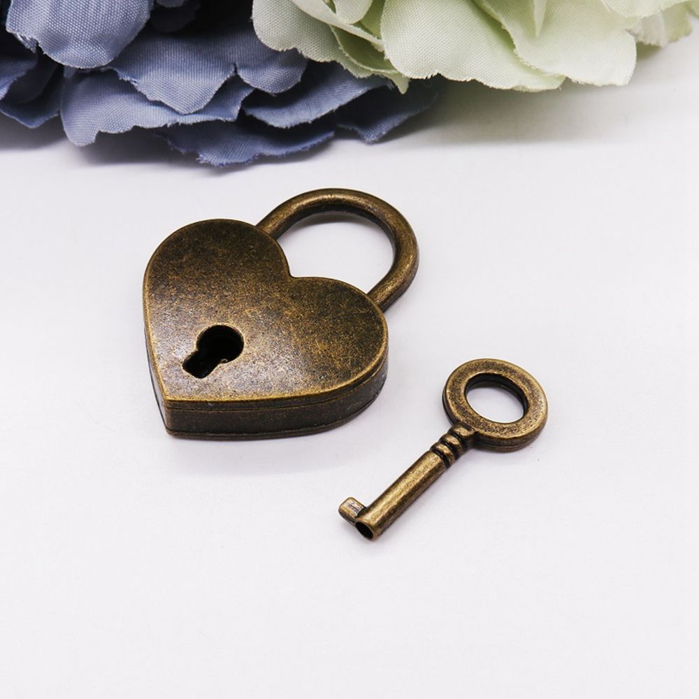 Gift Diary Book Travel with Key Wedding Mini Hardware Locks Love Heart Lock Padlock