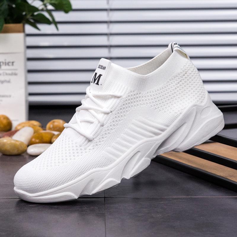 Женская обувь Весна Новые спортивные туфли Fly-woven Mesh Дышащие ультралегкие повседневные модные трендовые туфли для женщин