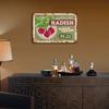 1-Pack vintage weathered metal panel, 20×30cm and 30×40cm, aged rustic décor for lounge, hallway or cafe