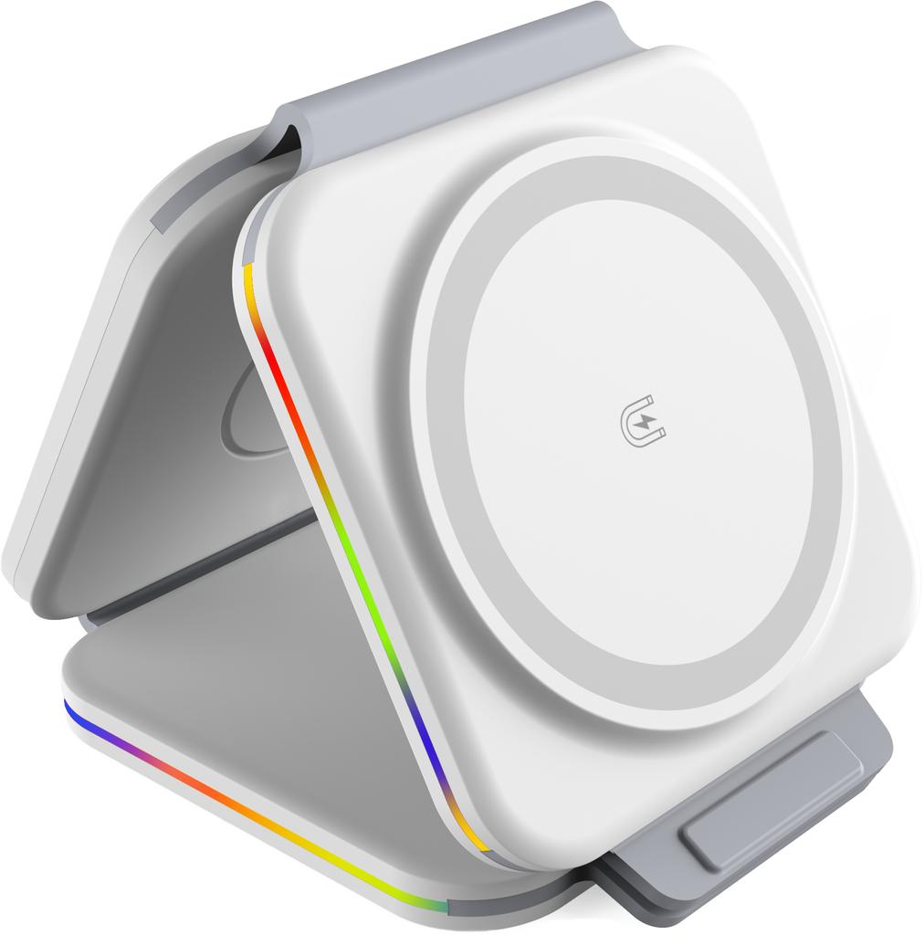 Магнитная док-станция для беспроводного зарядного устройства, станция быстрого зарядного устройства для Iphone 14, 13, 12 Pro, Iwatch 8, Ultra 7, 6, 5, Se, 4, Airpod Pro