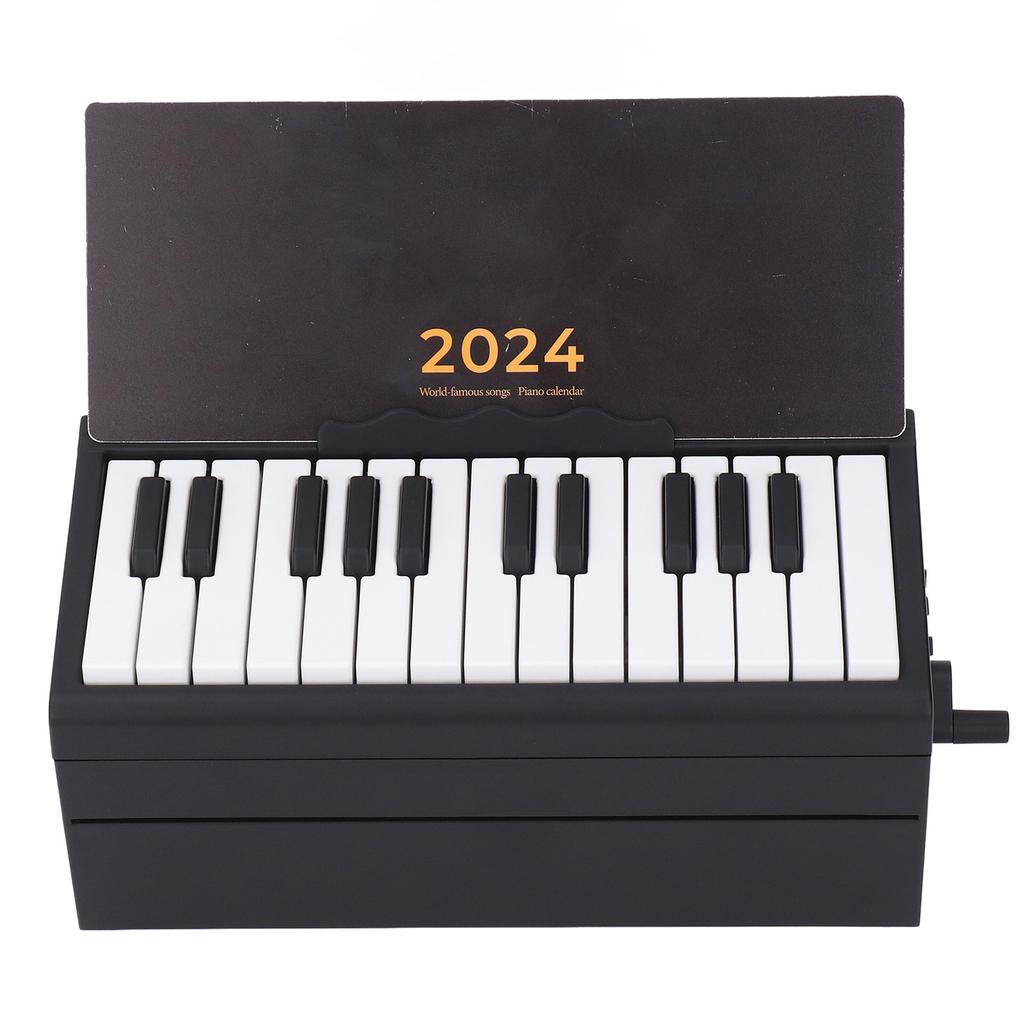 2024 Playable Piano Calendar Bluetooth Educational Early Learning Desktop Ornament Piano Desk