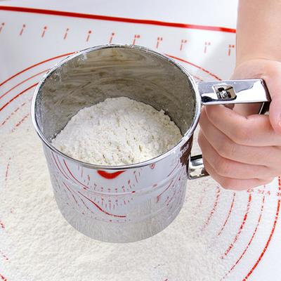 Просеиватель для муки, двухслойный мелкоячеистый порошок, сахарный шейкер, тряпка, ручной сито из нержавеющей стали, сито для выпечки торта, муки, инструмент, кухонные принадлежности