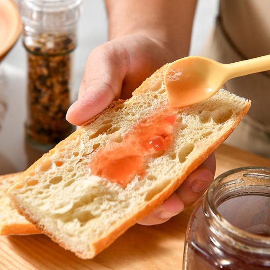 Double-Ended Silicone Spatula Thin Jar Scraper Small Makeup Scrapers Mini Food-Grade Scraper & Spreader for Jams Baking Cooking