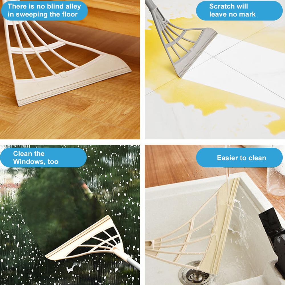 Волшебная силиконовая метла для чистки, складная метла, напольная стеклянная швабра, щетки для удаления шерсти домашних животных, щетки для удаления волос