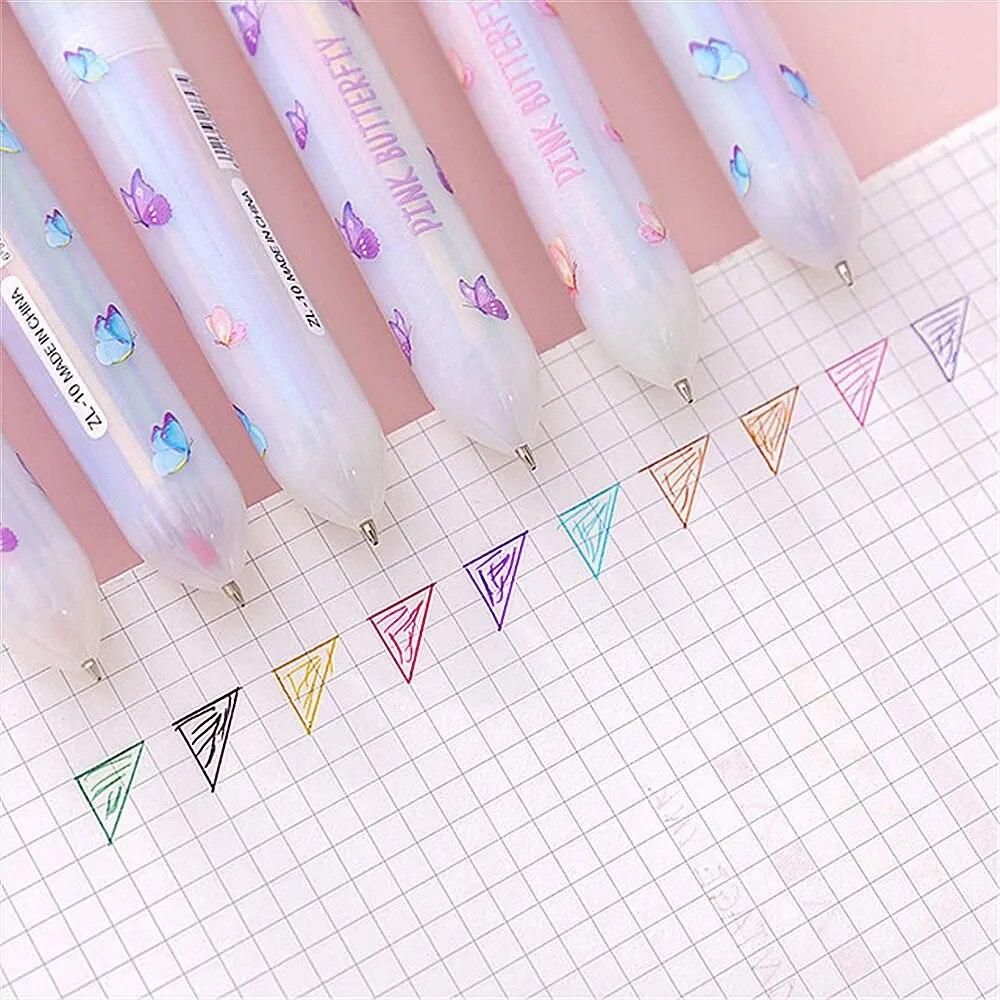2Pcs/set Cute Butterfly Ball-point Pen School Office Supply Ballpoint Pen Rollerball Pen Stationery Gift