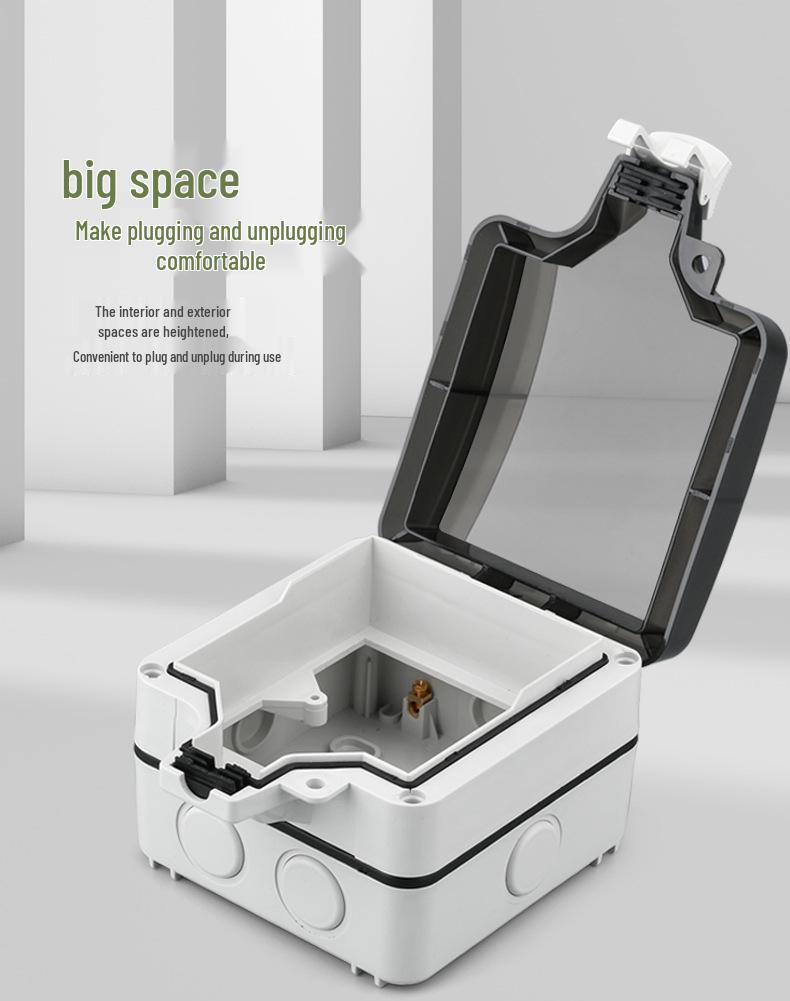 British Outdoor Waterproof IP66 Socket, European/German Standard Waterproof Box