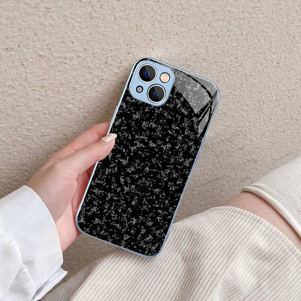 Чехлы из кованого карбона Закаленное стекло Для iPhone 14 13 12 11 Pro Mini XS MAX 14Plus X XS XR Чехлы