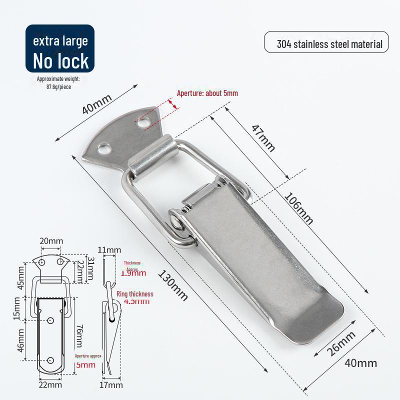 Замок-пряжка Duckbill из нержавеющей стали 304 для деревянных или металлических ящиков