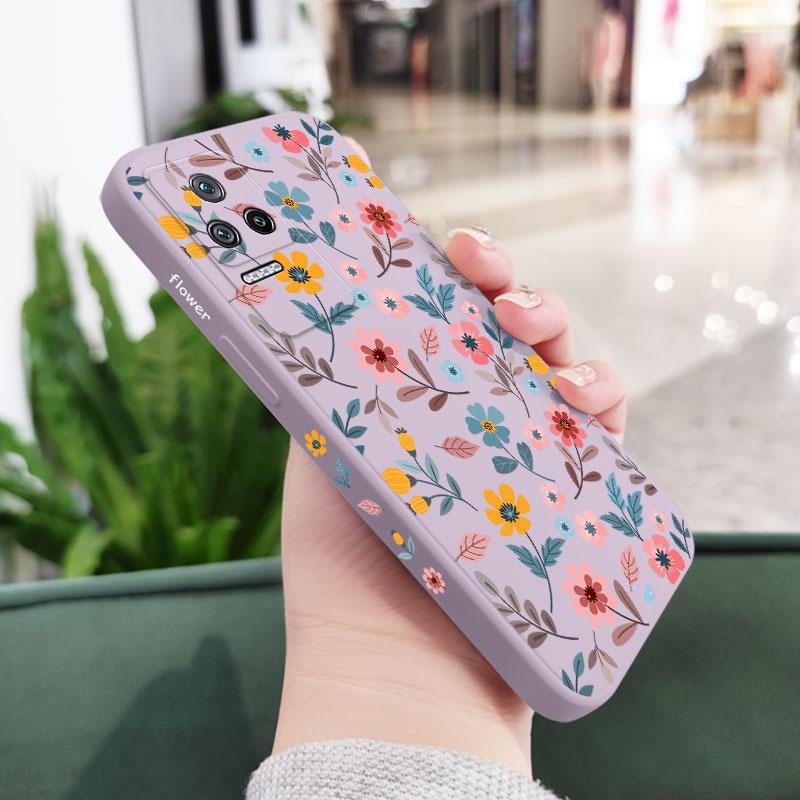 Чехол для телефона 'Опадающие листья и цветы' для Xiaomi Poco F8 F7 X7 M6 X6 F6 M5S F5 X5 M5 F4 X4 M4 F3 M3 Pro 4G 5G GT Жидкий силикон