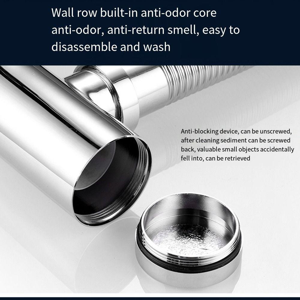 Всплывающая пробка для слива Круглый P-образный сифон Комплект сливной трубы Сифон Сливное отверстие Сантехническая труба Ванная комната