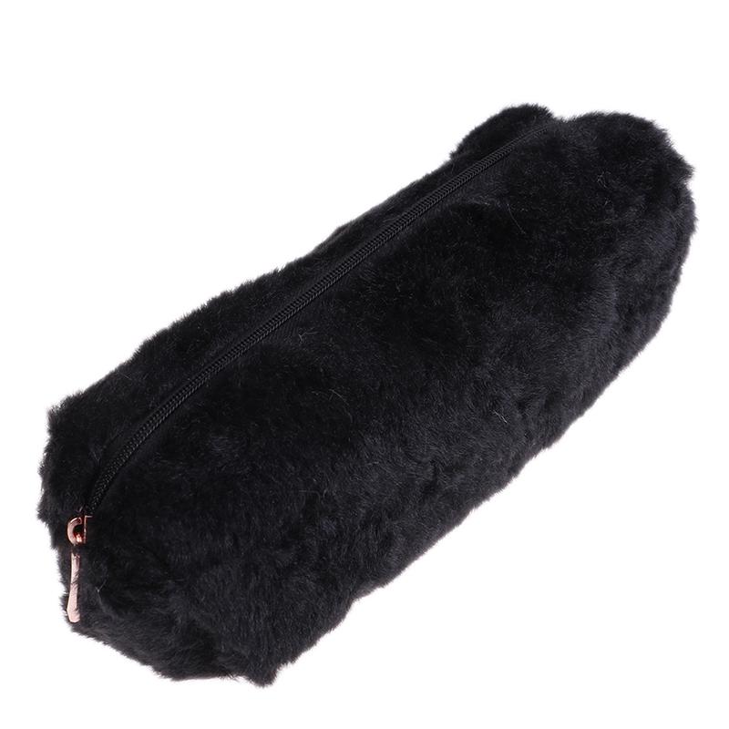 1X Милый плюшевый пушистый пенал для девочек, косметичка, кошелек для монет, сумка для хранения