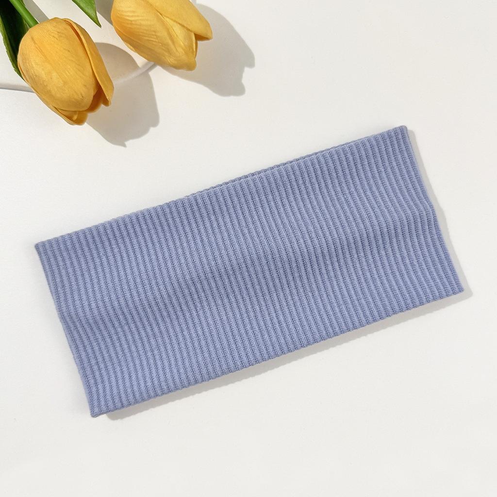 Solid Color Knit Headband, Korean Style Elastic Hair Band, Sports Headband for Women, Sweat Absorbent, Multiple Colors