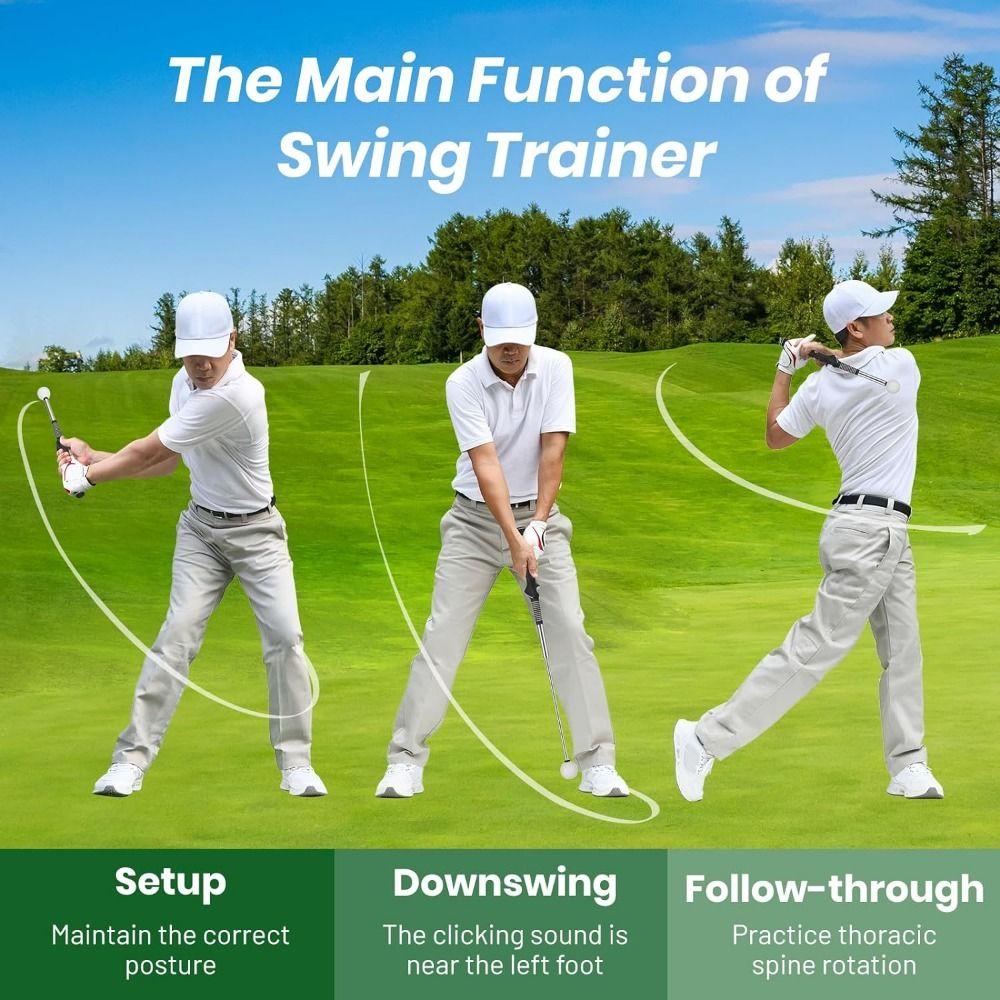 Rhythm Click Sound Golf Swing Training Aid Golf Training Rod Strength & Tempo Training