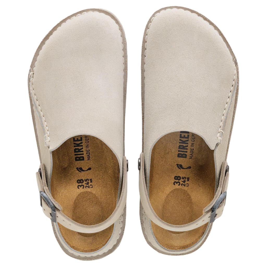 Birkenstock Lutry Premium Suede Comfortable Daily Casual Shoes Unisex Shoes Off-White 1031420