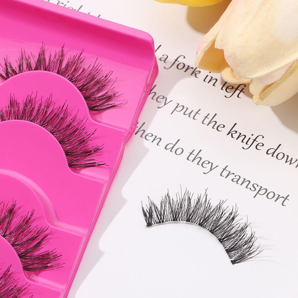 5 Pairs Beauty Handmade Black Thick False Fake Eyelashes Cross Eye Lashes Extension