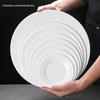 Hundun White Melamine Deep Buffet Plate