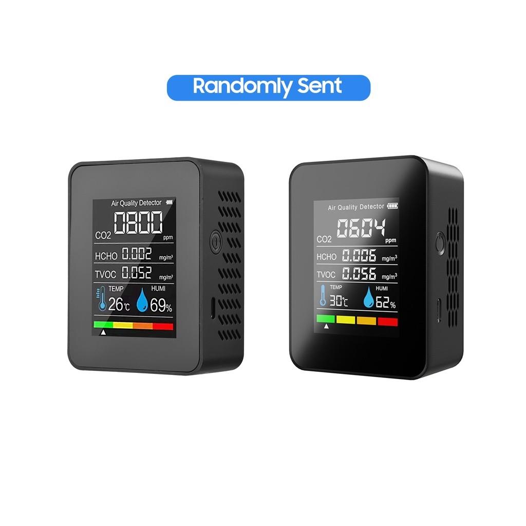 Portable Multifunction Indoor Air Quality Monitor LCD Digital Color Screen CO2 Detector 5 In 1 Formaldehyde TVOC Tester