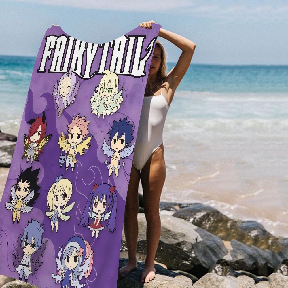 Fairy Tail Beach Towel Colorful Bath Towels for Girl Microfiber Quick Dry Sand Free Beach Yoga Spa Gym Pool
