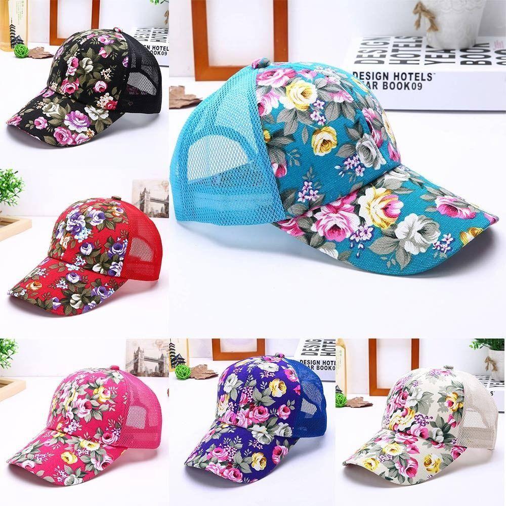 Flower Printed Fishing Cap Mesh Hip Hop Sun Hat New Baseball Cap Summer Autumn Outdoor