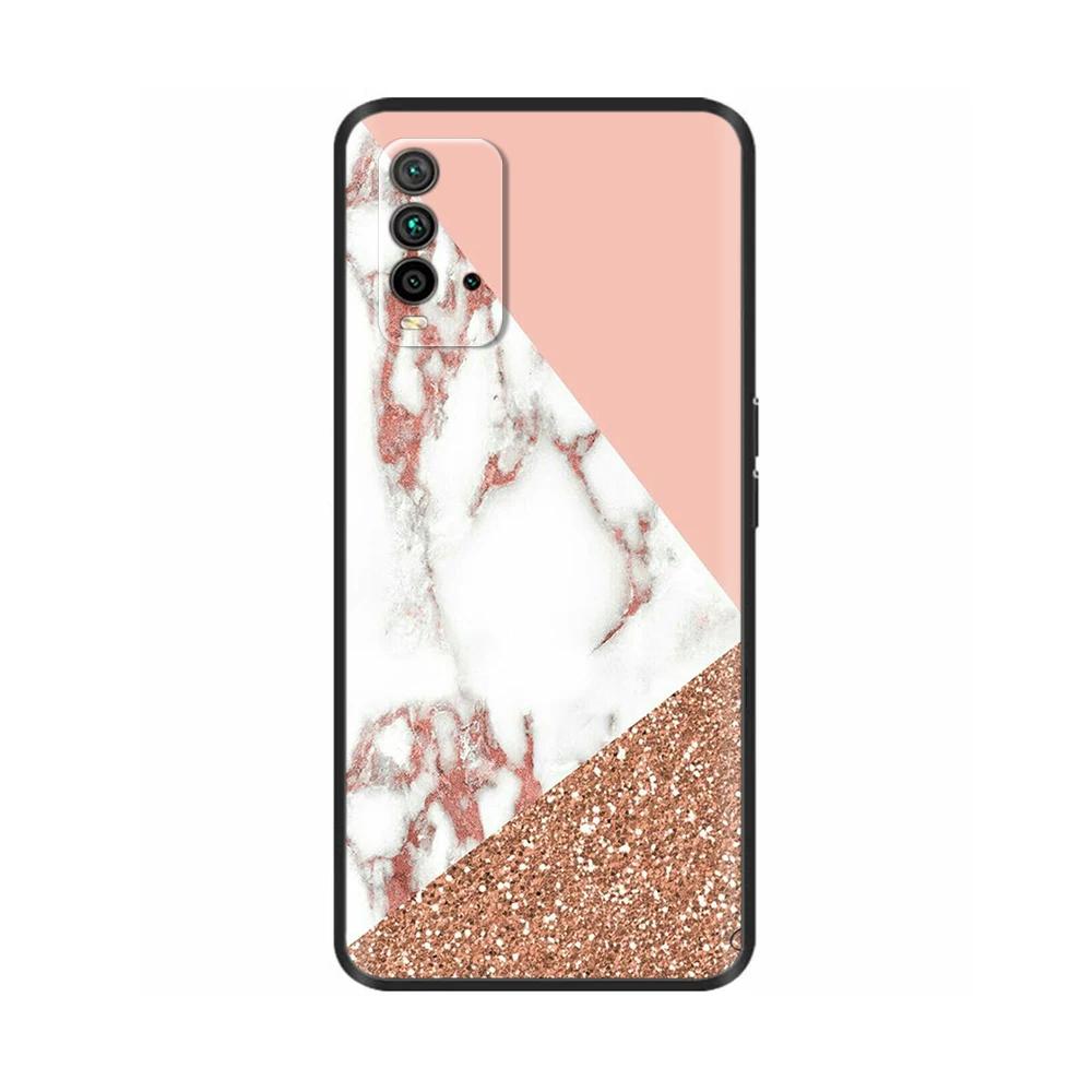 For Redmi 9T Case Silicone Back Cover Phone Case for Xiaomi Redmi 9T Redmi9t 9 T Soft Cases Fundas Para Bumper Coque Cat Flower