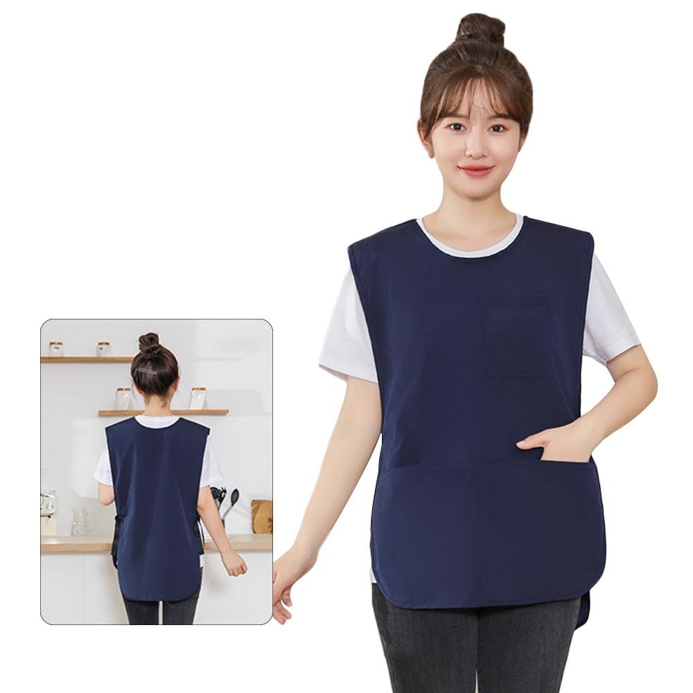Waterproof Stain-Resistant Apron Nylon Vest Style Breathable Sleeved Apron Multipurpose Clothing Accessories