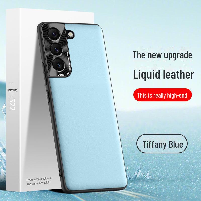 Чехол Samsung S22 Liquid Leather с защитой от падений и обрастания