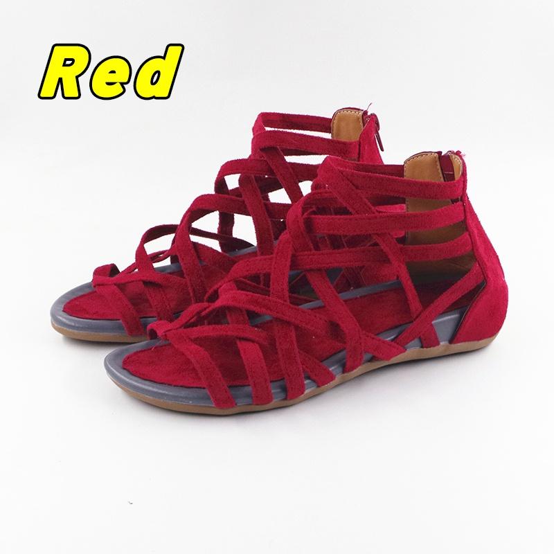 Новые женские сандалии с открытым носком и высоким верхом, удобные из ПУ кожи, с вырезами, летняя обувь в стиле бохо, на шнуровке, с молнией сзади, пляжная обувь