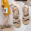 Summer New Wholesale Fashionable Beach Shoes Flat Roman Fairy Style Flat Sandals for Women
