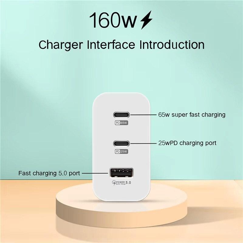 160 Вт USB зарядное устройство USB Type C адаптер быстрой зарядки Quick Charge 3.0 PD зарядное устройство для мобильного телефона iPhone Samsung Xiaomi Redmi OPPO