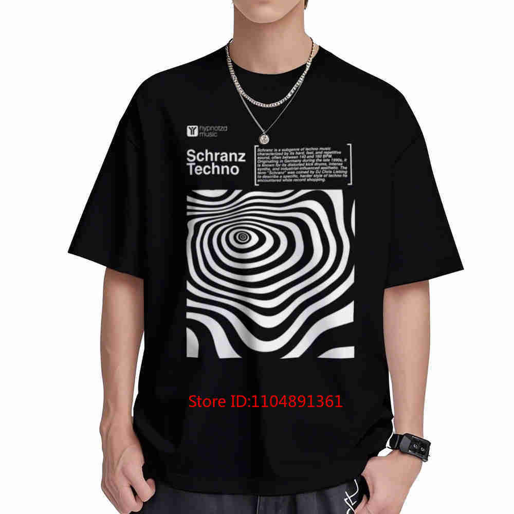 Schranz Techno Optical Illusion Underground Ravers Short Sleeve Tee 100 Cotton TShirt
