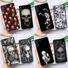 Gothic Fashion Skull Case For Samsung Galaxy S23 S22 S20 S21 Ultra S8 S9 S10 Note10 Plus Note20 Ultra S20 FE Cover