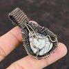 Подвеска из яшмы Pinolith, медная проволока, обернутая драгоценным камнем, дизайнерская подвеска ручной работы, радужный лунный камень, ювелирное украшение в подарок для нее, медные украшения