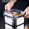 Толстый контейнер для хранения продуктов из нержавеющей стали с герметичной крышкой, подходит для микроволновых печей и индукционных плит, многофункциональный